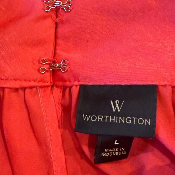Worthington Womens Halter Neck Pink Top With Ties Size L - Picture 2 of 8